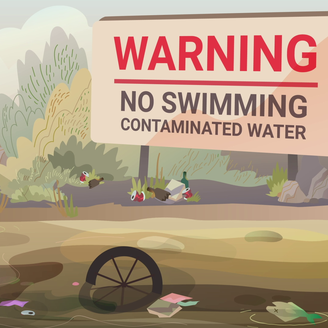 Animation Of Contaminated Water