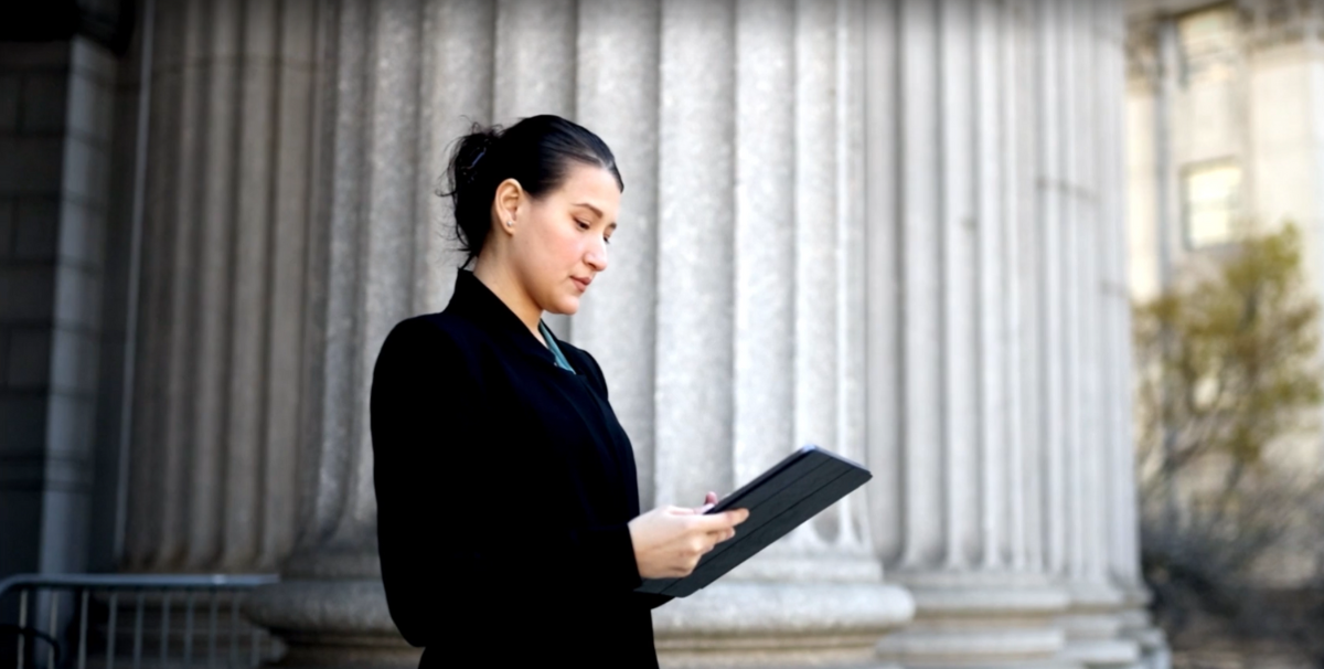 Woman with tablet
