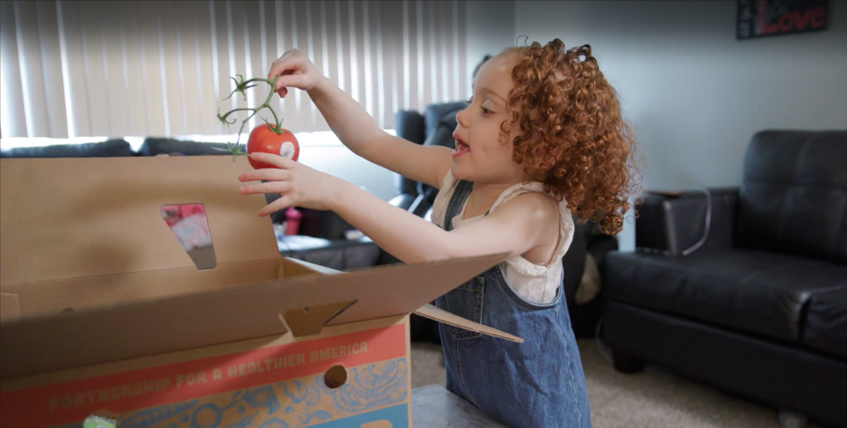 Good Food For All Girl with tomato