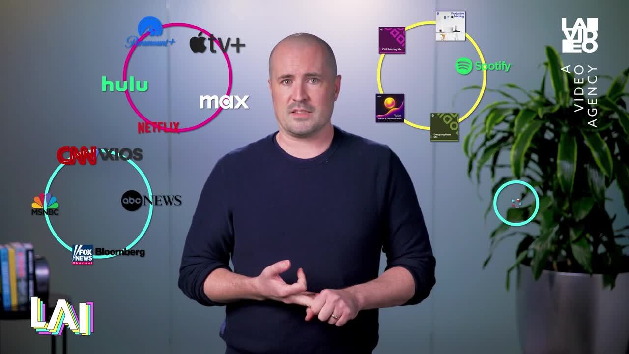 Man Explaining Digital Advertising And C T V