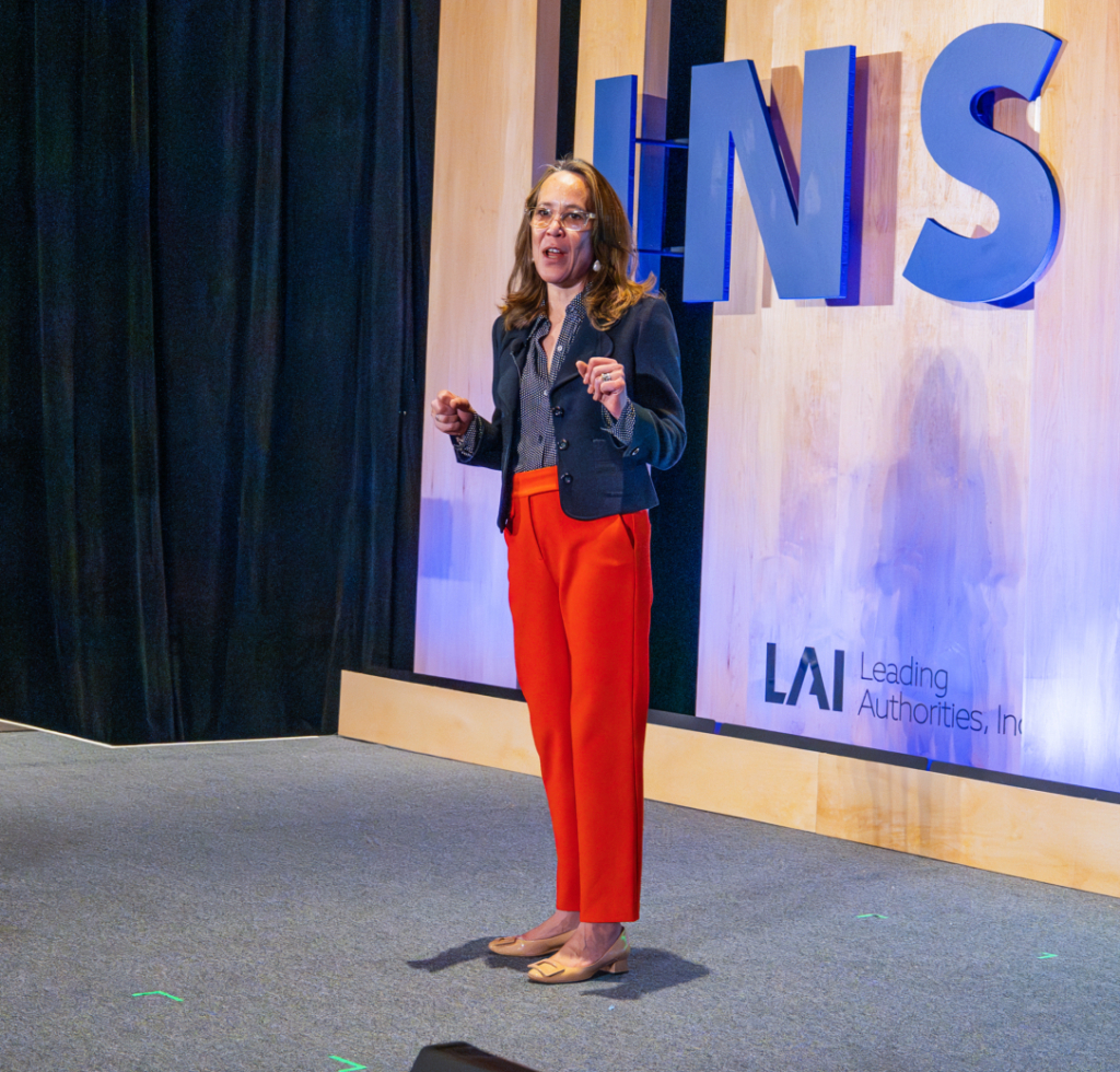 L A I Employee On Stage