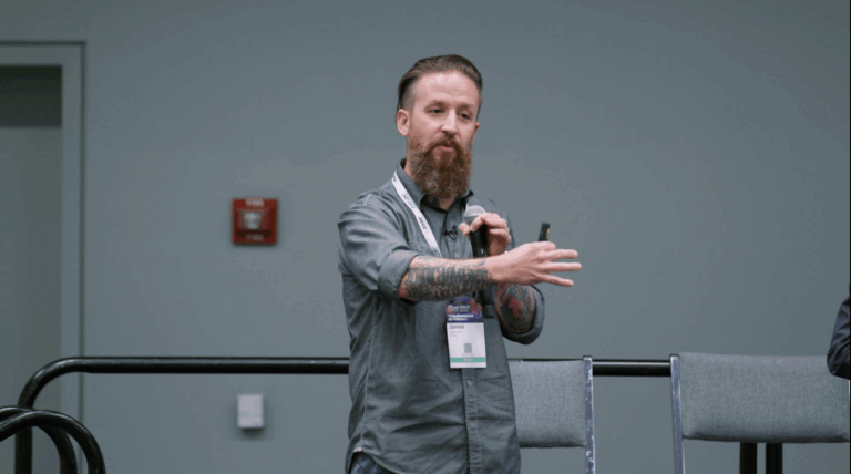 James Favata Speaking At A Convention